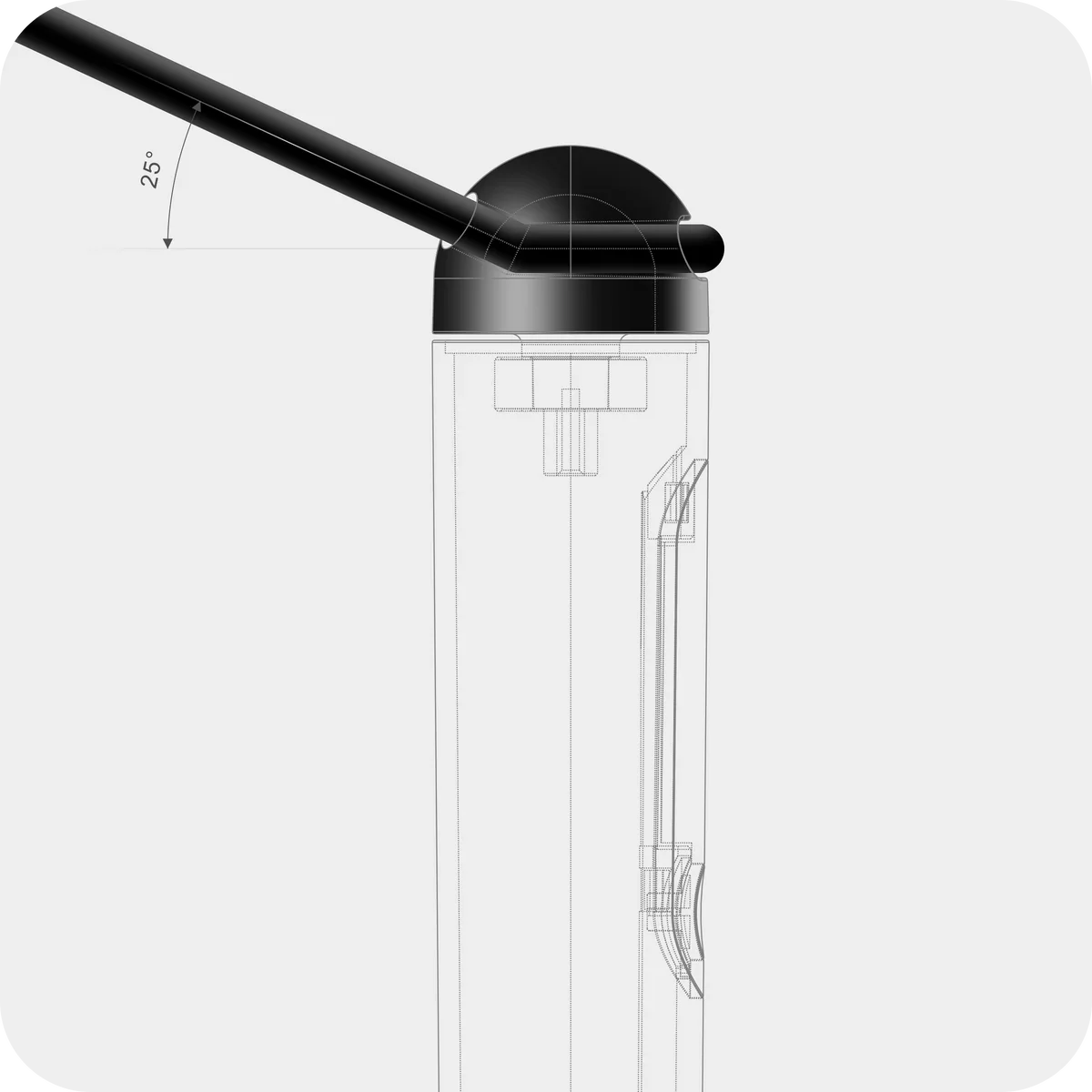 25° Ergonomic Design